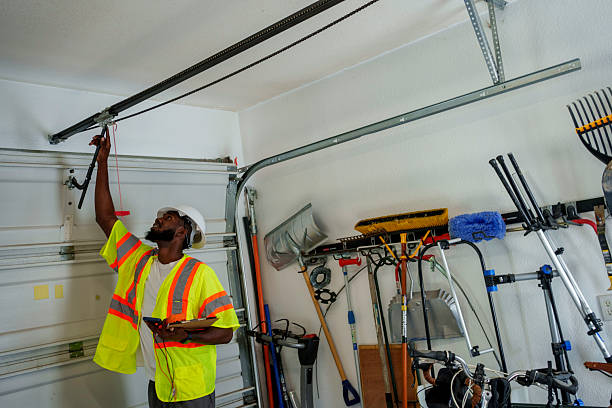 Professional Garage Door Panel Replacement technician working in Hamilton, GA